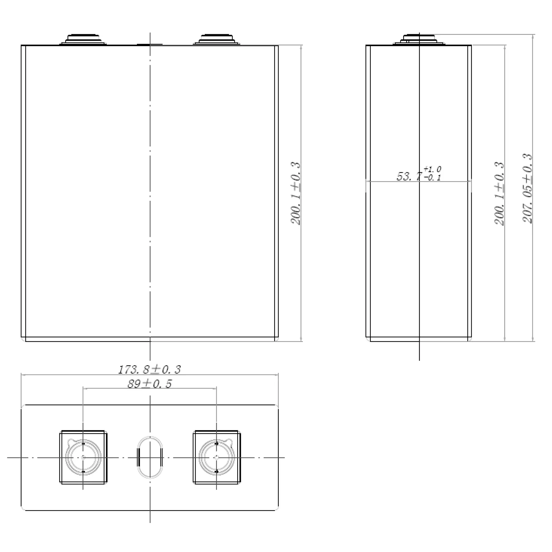 3.2V 202Ah Prismatic LiFePO4 Battery