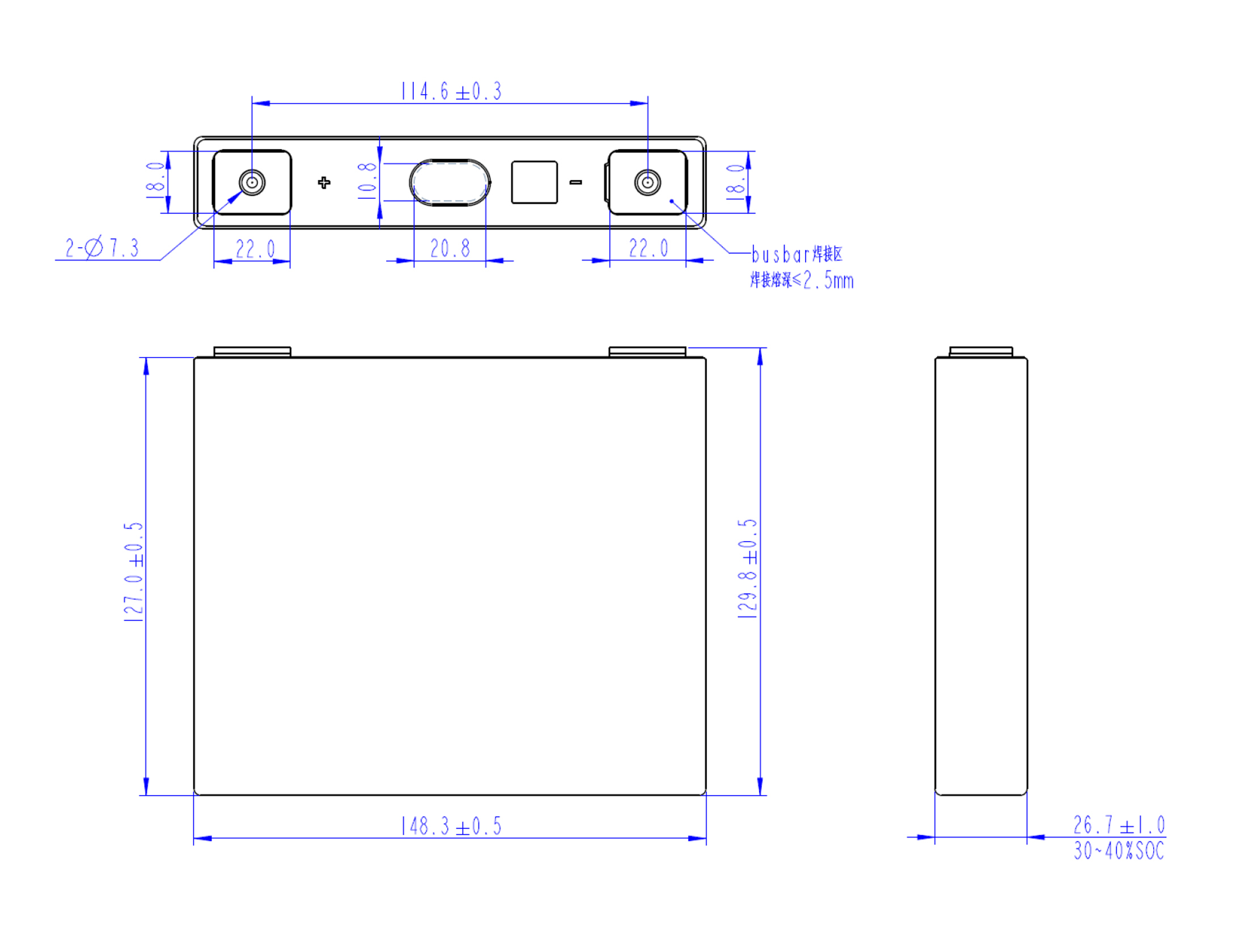 EVE LF50F 3.2 V 50Ah LiFePO4 Battery