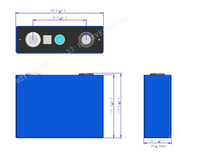 3.2V 100Ah LiFePO4 Battery