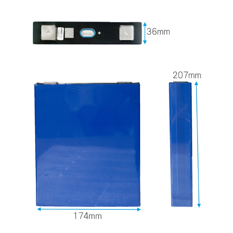 Overall Dimension of REPT CB51-150Ah 3.2V 150Ah LiFePO4 Battery