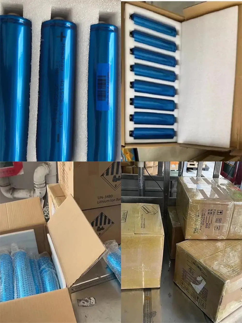 28 pcs 100Ah LiFePO4 Batteries and 32 pcs Headway 17Ah LiFePO4 Batteries Shipped to the USA