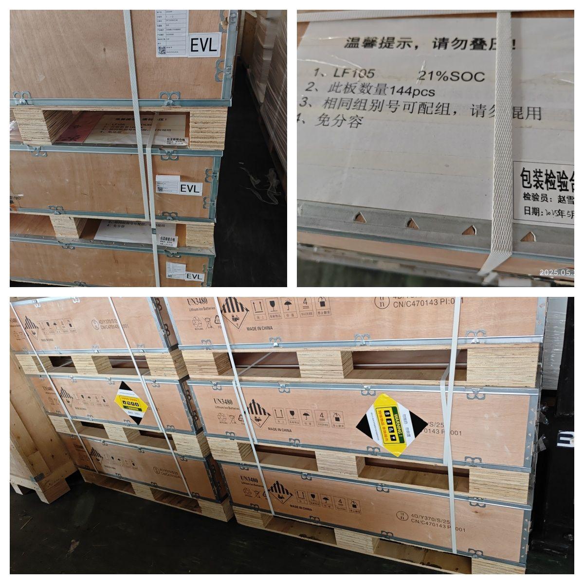 800 pcs of EVE 3.2V 105Ah Lithium Batteries and 55 Sets of JK BMS Shipped to the UAE