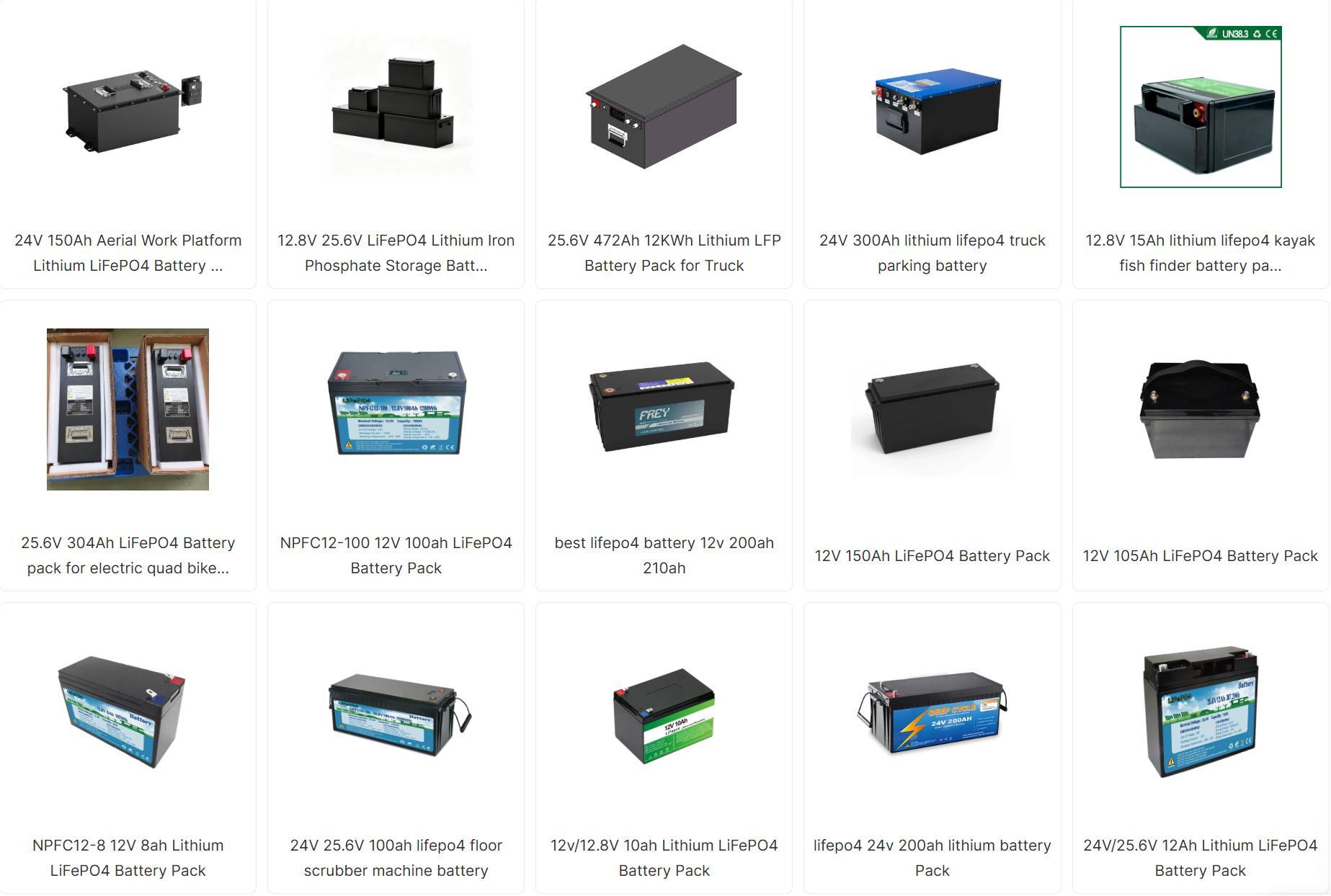 12V/24V Lithium LiFePO4 Battery Packs