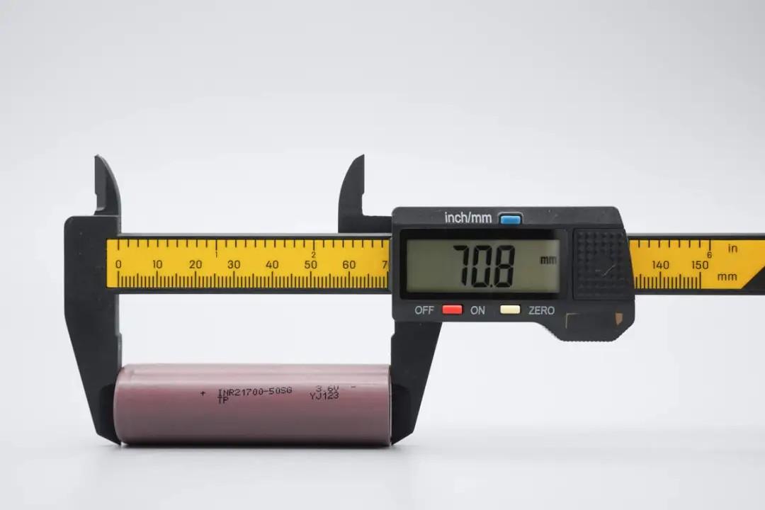 TP INR21700-50SG cell's height