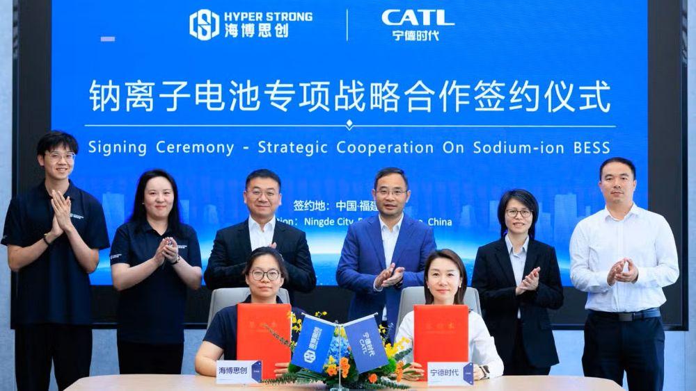 CATL Signs World's Largest 60 GWh Sodium Ion Battery Deal with HyperStrong