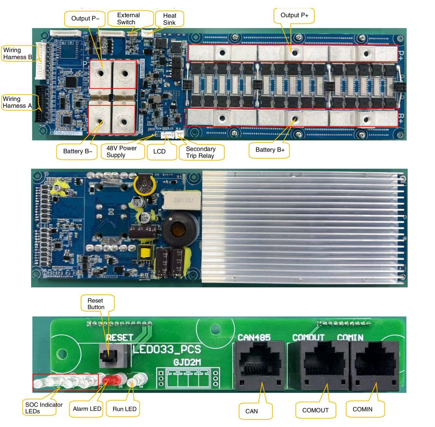 Details of 8-16S 48V 300A Lithium Ion Battery BMS