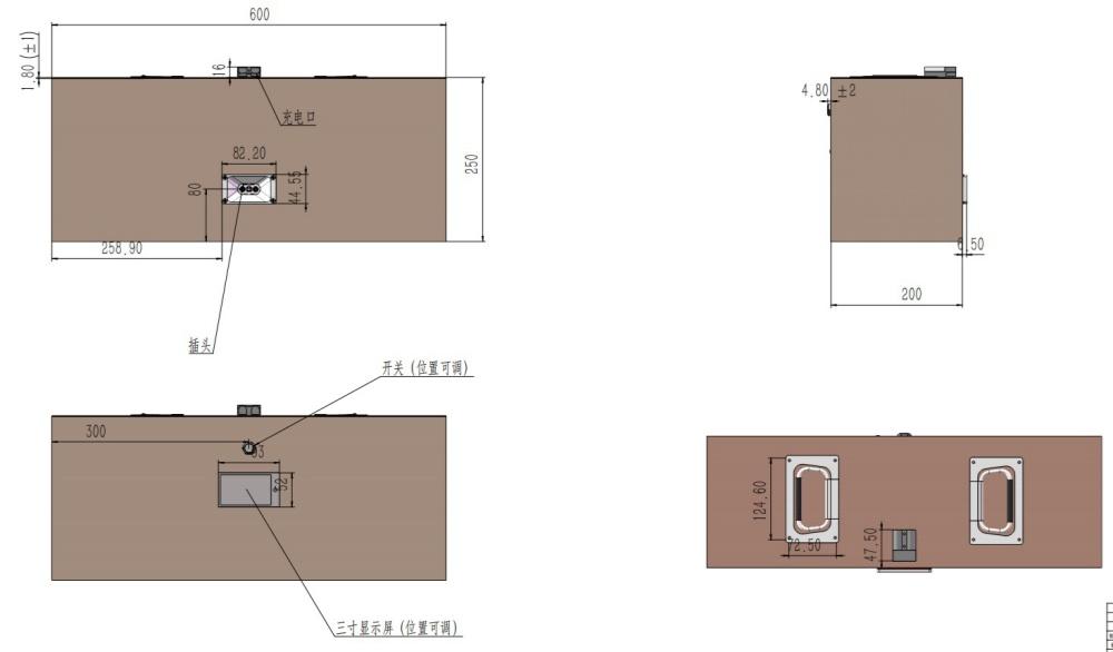Dimensions of 48V 100Ah LiFePO4 Battery Pack
