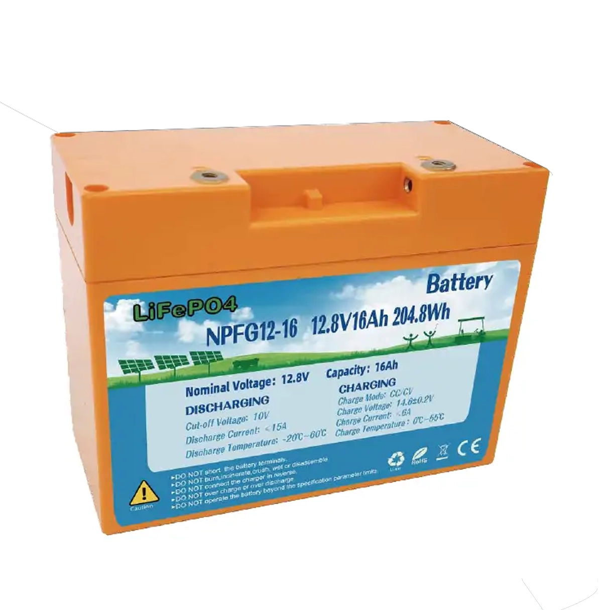 12.8V 16Ah LiFePO4 Golf Trolley Battery