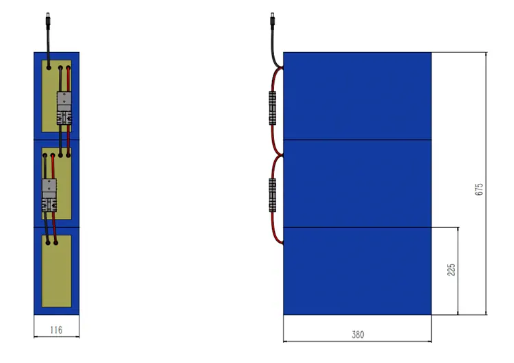 Dimensions of 12V 690Ah LiFePO4 Battery Pack