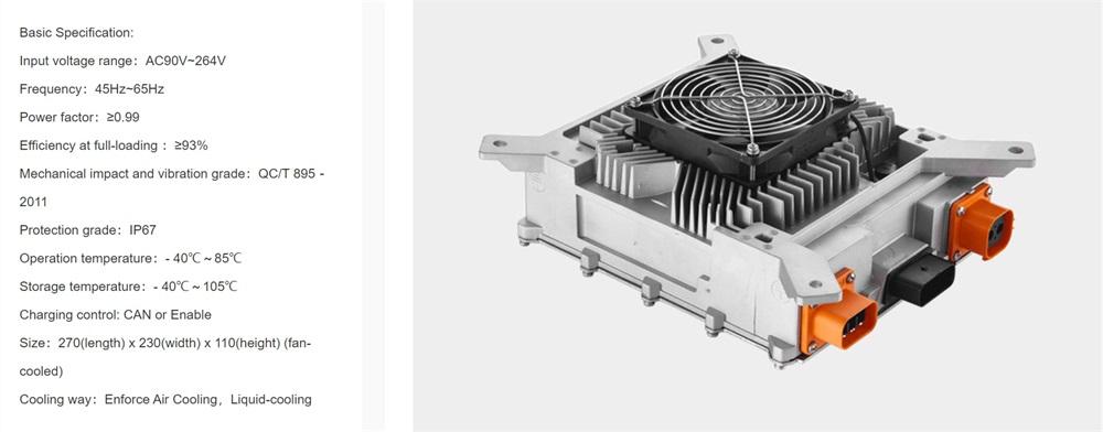 TC 6.6kW On Board Battery Charger Specification