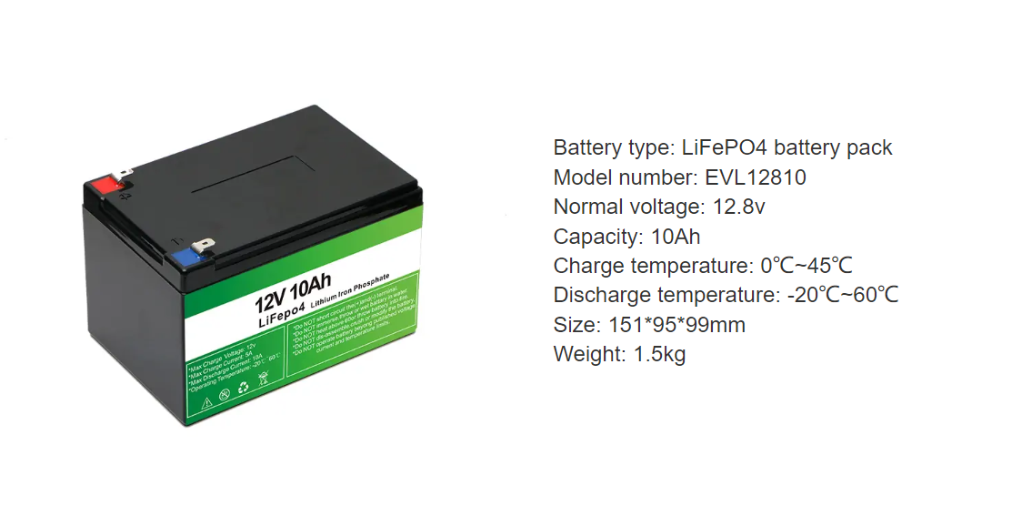Details of 12V 10Ah LiFePO4 Battery Pack