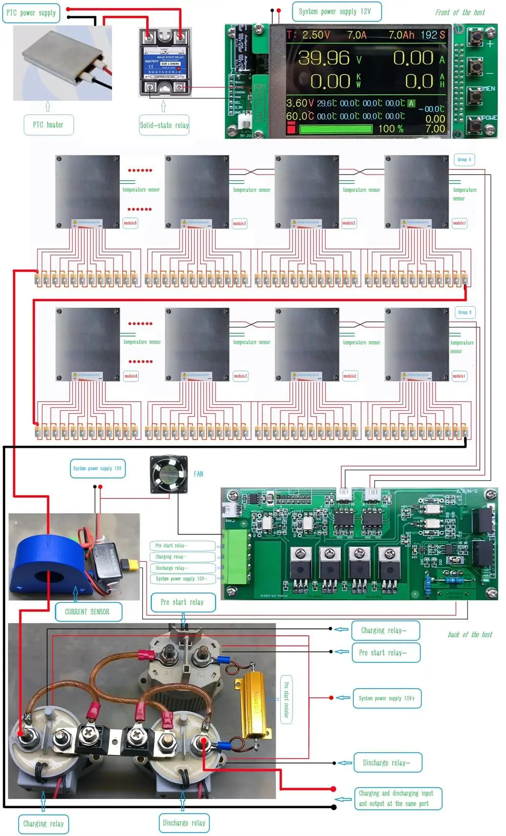 the wiring connection of the 192S common port