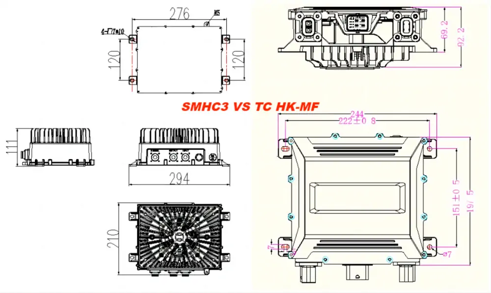 SMHC3 OBC Dimensions VS TC HK-MF OBC Dimensions