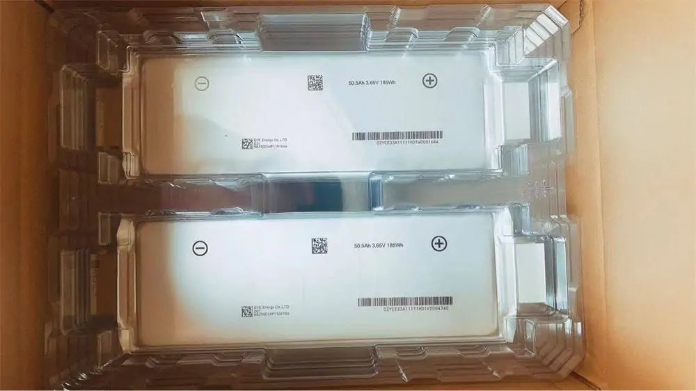 EVE 3.65V 50.5Ah NMC pouch cell packing details