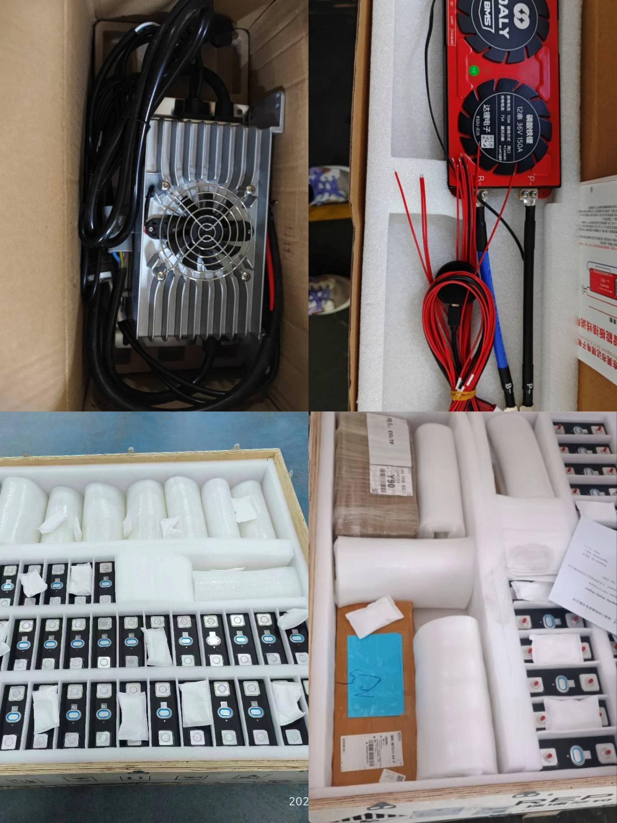3.2V 320Ah LiFePO4 Battery Cell, 36V Charger and BMS Packing Details