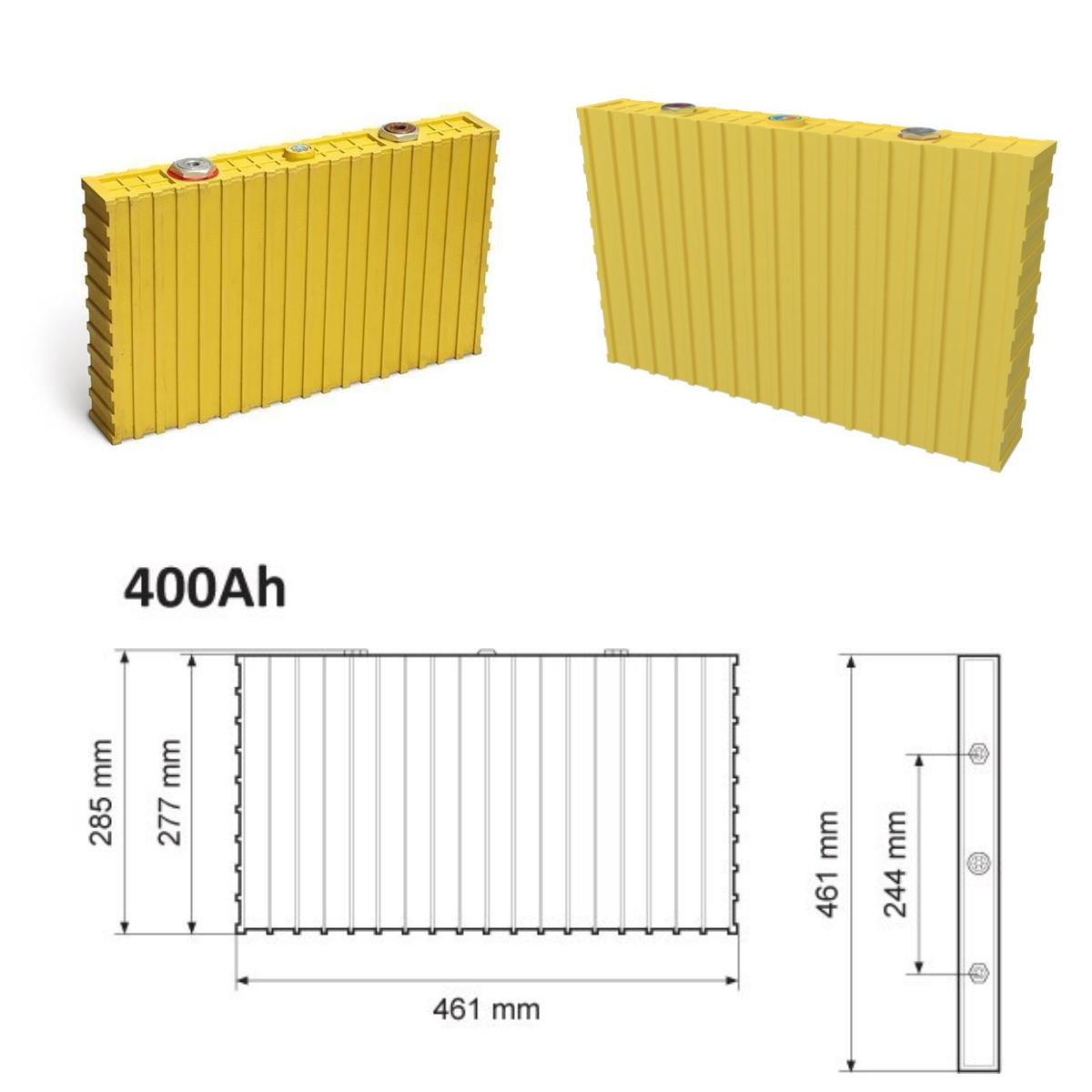 Winston 3.2V 400Ah LiFePO4 battery dimensions