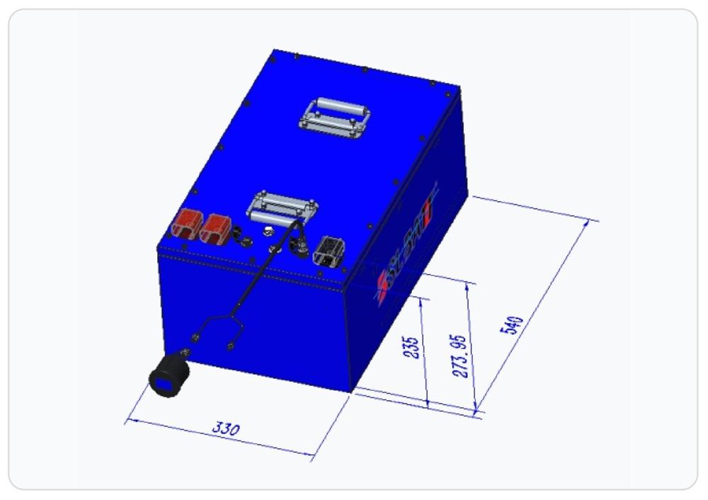 24V 230Ah Aerial Work Platform LiFePO4 Battery Dimensions