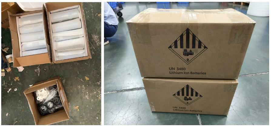 3.2V 50Ah cylindrical LiFePO4 battery cell packing details