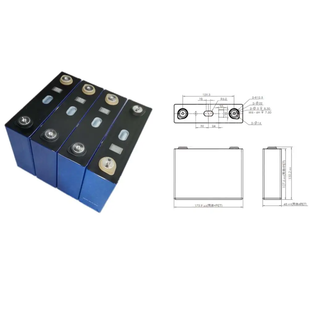 Ganfeng 3.2V 100Ah LiFePO4 cell dimensions