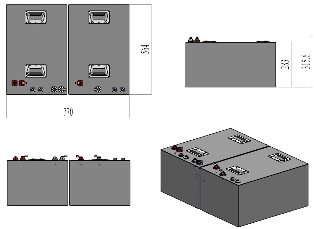 12.8V 1680Ah battery pack dimensions