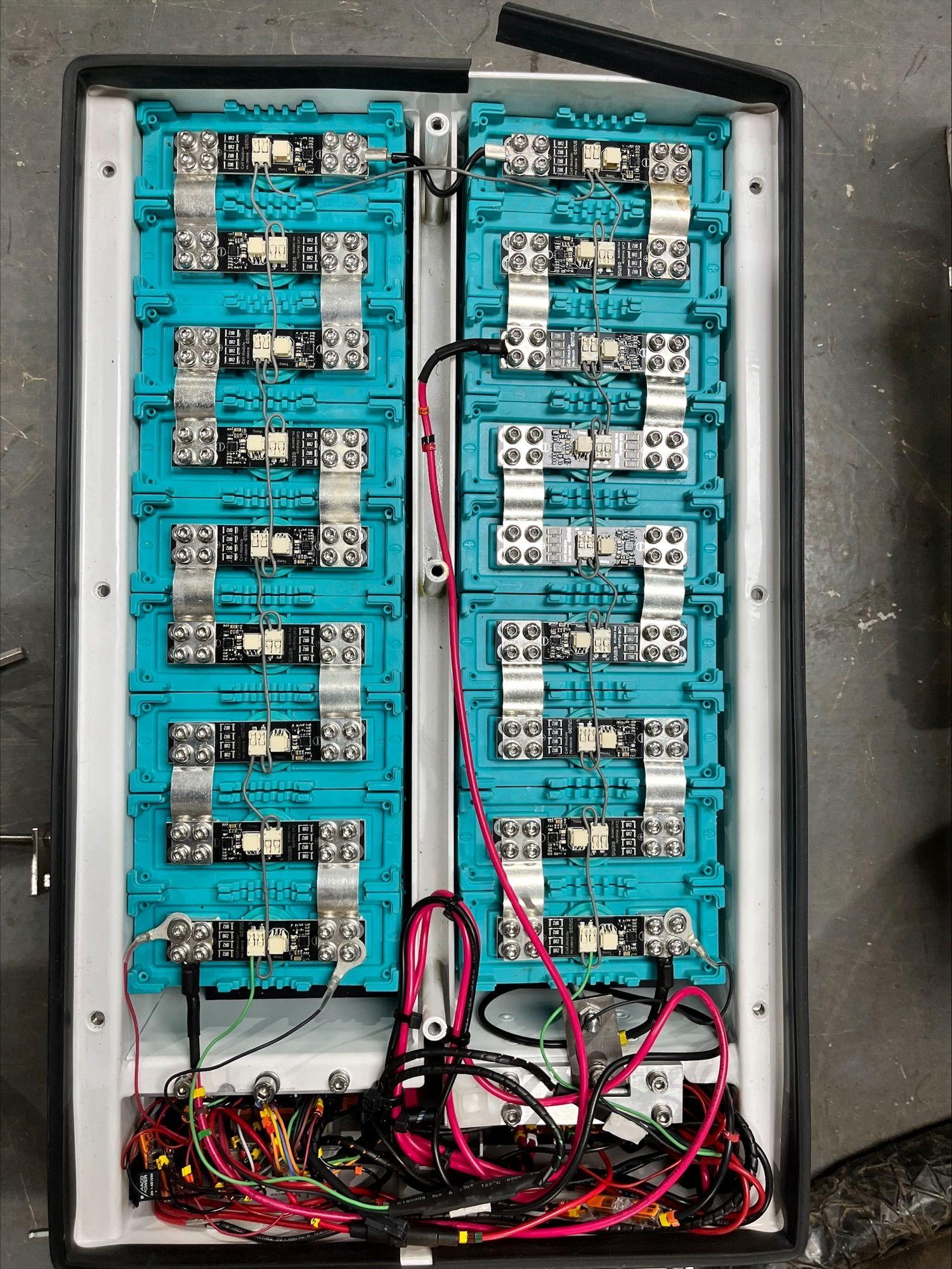 18 GBS 3.2V 40Ah LiFePO4 cells in series
