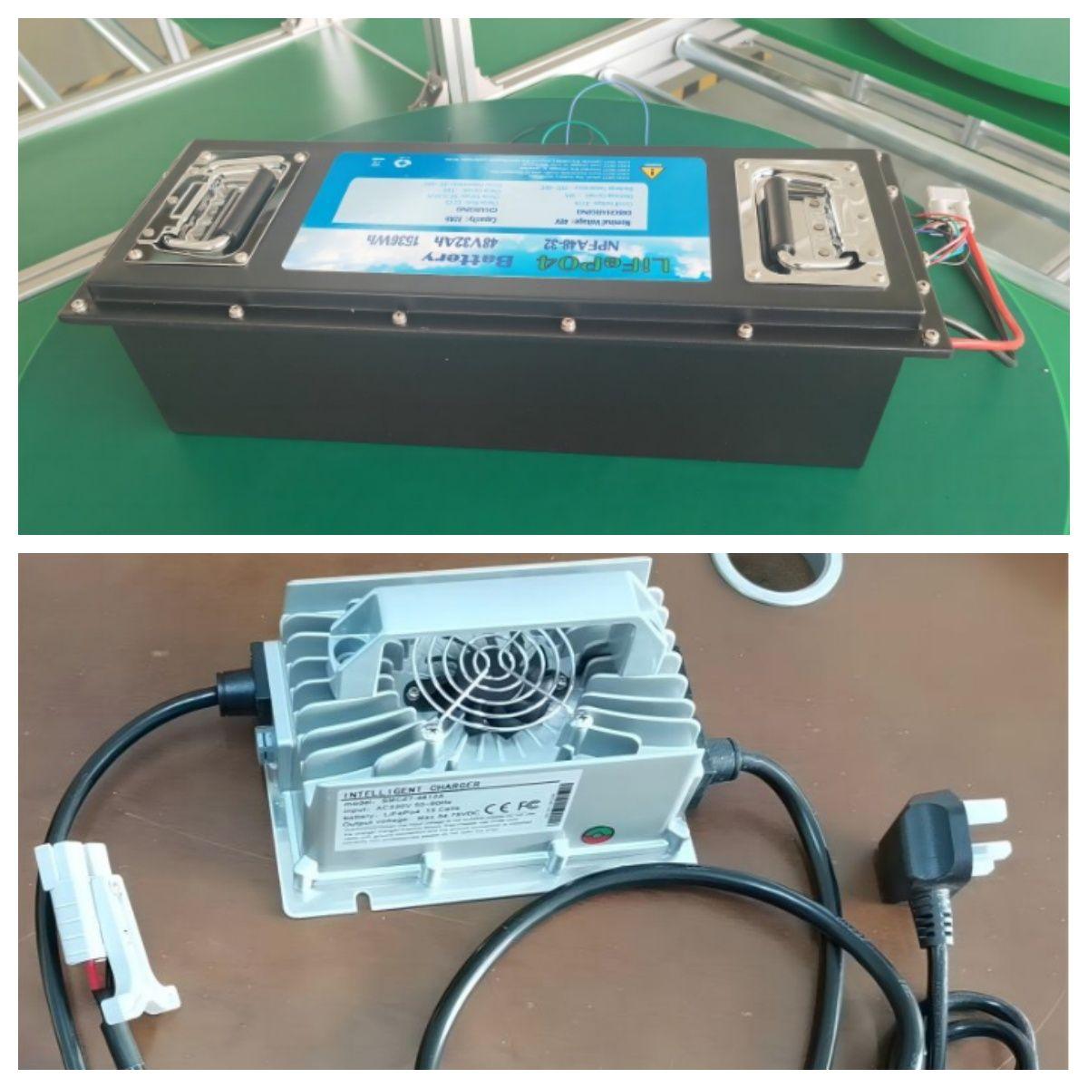 48V 32Ah battery pack and charger