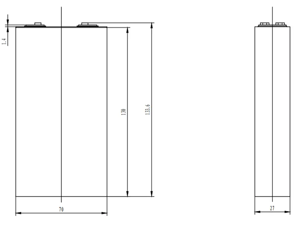 3.2V 23Ah LiFePO4 cell dimensions